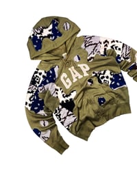 Image 3 of Reworked GAP Batik Patchflow Hoodie Size L