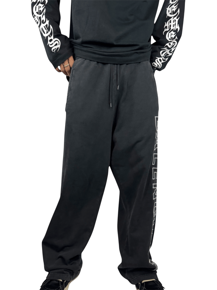 Image of Balenciaga Outlined  Embroidered Logo Sweatpants