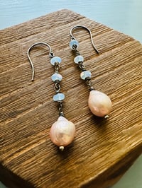 Image 12 of baroque pearl and opal earrings