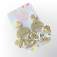 ‘Isla Earrings’ - gold terrazzo 