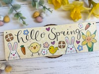 Image 2 of Hello Spring Medium Plaque 