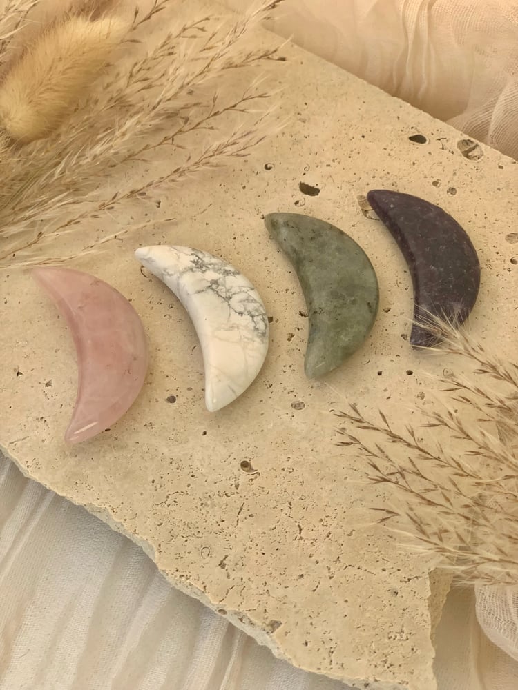 Image of Small Moon Carvings (assorted materials)