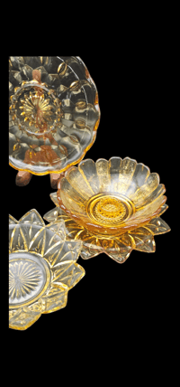 Image 3 of 5 Pieces of Sunflower Style Decor Glass