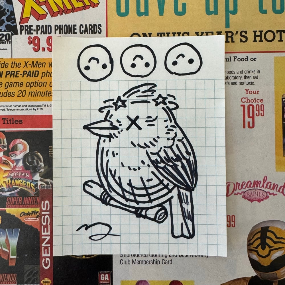 Image of Fat Bird Sharpie Sketch #154