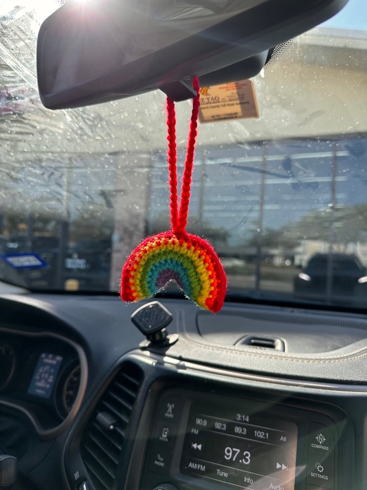 Image of rainbow car hanging 