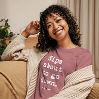 Image 2 of Women's Relaxed T-Shirt Sips about to go down