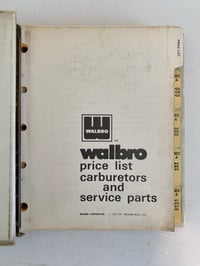 Image 2 of Walbro 1980s Price List / Carb & Service Parts