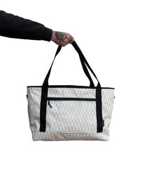 Image 1 of White X-Pac® XL Zipper Top Beach Tote