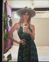 late 1960s rare India tapestry block print gauze maxi wrap dress 