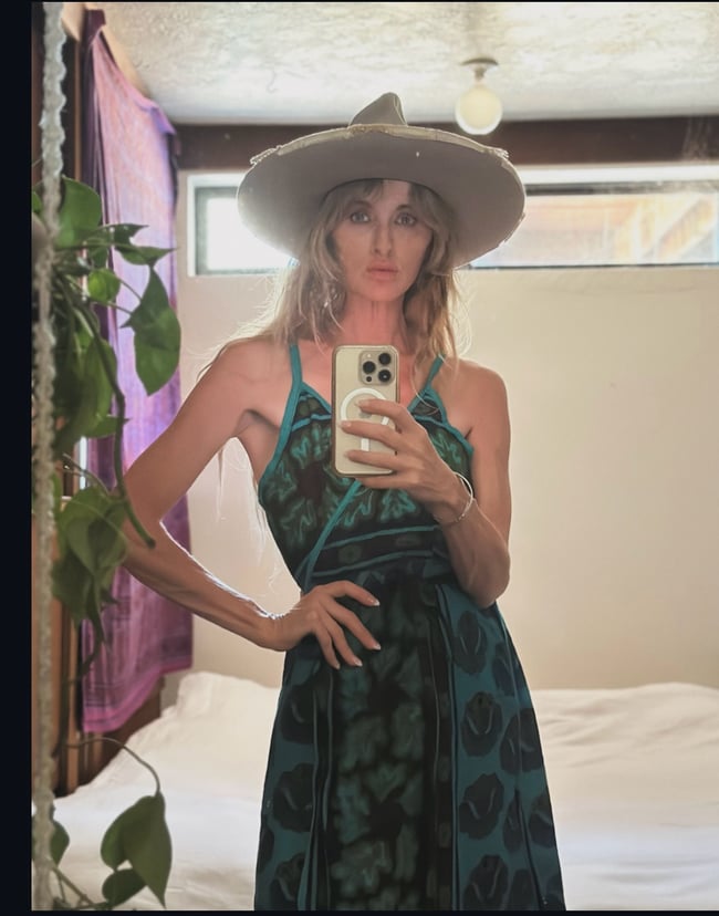 late 1960s rare India tapestry block print gauze maxi wrap dress