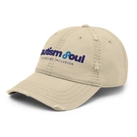 Image 8 of Distressed Dad Hat with autism soul logo 