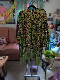 Image 3 of Uranium velvet fringe kimono
