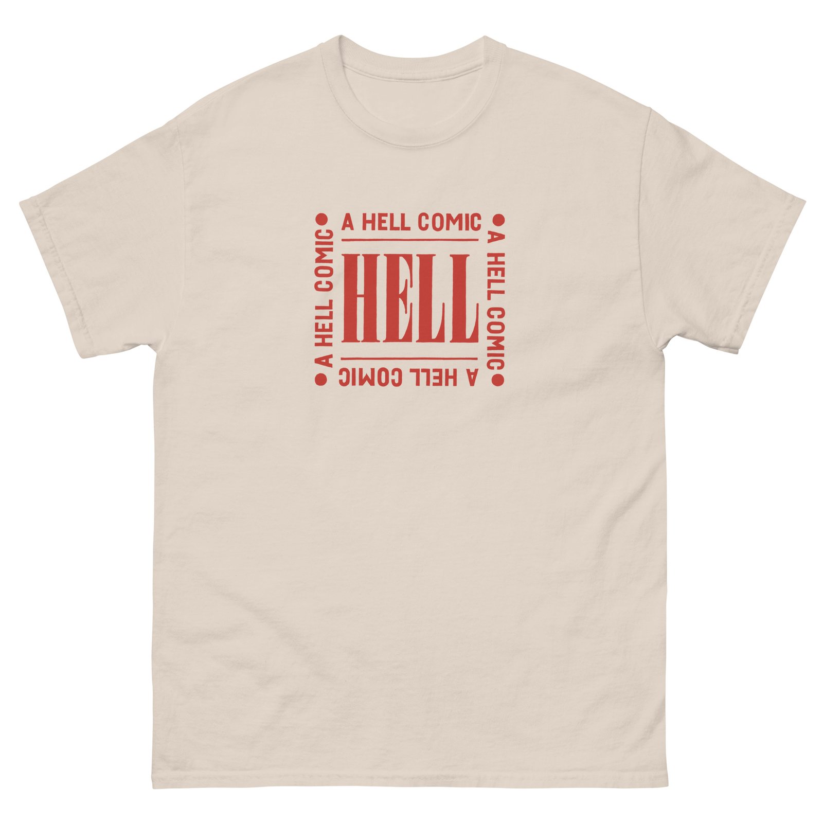 HELL COMICS LOGO Shirt - NEW DESIGN - Light | Dummy Zine - Comics