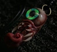 Image 6 of Twisty tongue pendant, OOAK Green Glow