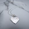 Handmade Sterling Silver Hammered Heart Pendant