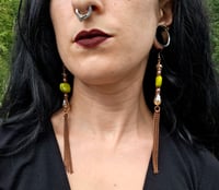 Image 5 of Copper Chain Fringe Earrings - set 2