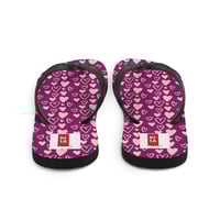 Image 4 of PINK HEARTS FLIP-FLOPS