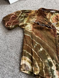 Image 3 of fairyfae up-cycled hand dyed button up blouse (M)