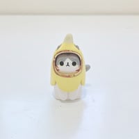 Image 1 of Gray and white Banana cat ceramic figurine 