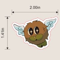 Image 2 of Kawaii Winged Duel Monster Vinyl Sticker - 2 Inch