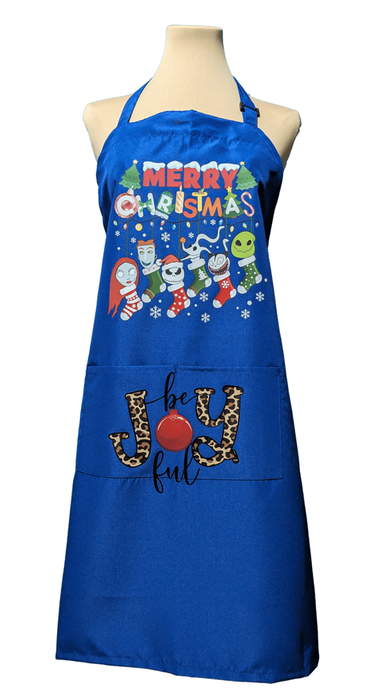 Image of Nightmare before Christmas Apron (blue)