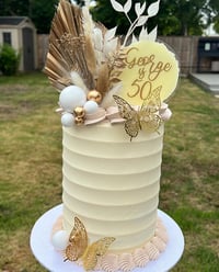 Image 2 of Hand painted acrylic paddle cake toppers