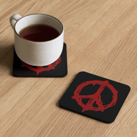 DISOBEY LOGO CORK-BACK COASTER