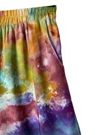 Image 12 of *IRREGULAR* S Woven Summer Set in Earthy Rainbow Watercolor Ice Dye