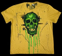 Image 1 of “GREEN MACHINE” HAND PAINTED T-SHIRT 2XL