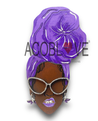 Image 2 of Purple Headwrap Queens Car Air Freshener o