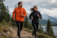 Image 2 of Veste Running Basic Unisexe – Orange