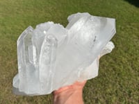Image 16 of Large Clear Quartz Points Cluster Statement Piece #2260
