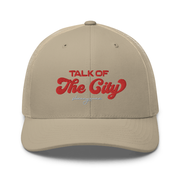 Image of “TALK OF THE CITY” Mesh Trucker Hat (RED)