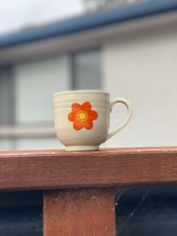 Image 4 of Orange flower decorated Small Mug