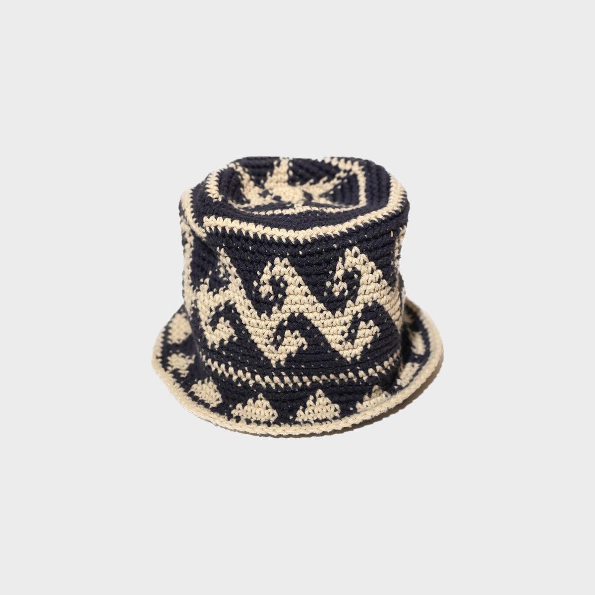 Image of Crochet Bucket Hat (Navy) (S/M)