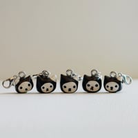 Image 1 of Dark Gray Cat Stitch Marker