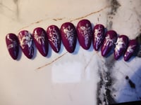 Image 2 of Magenta Fairies Press on Nails 