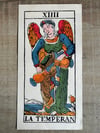 La Tempérance. Grande carte du tarot de Marseille, 1963, 37x20cm, vintage italien