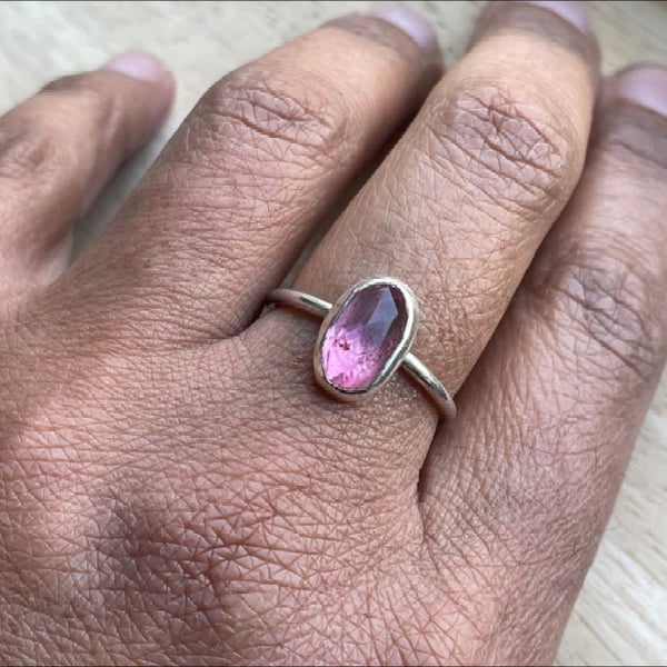 Image of Pink tourmaline ring