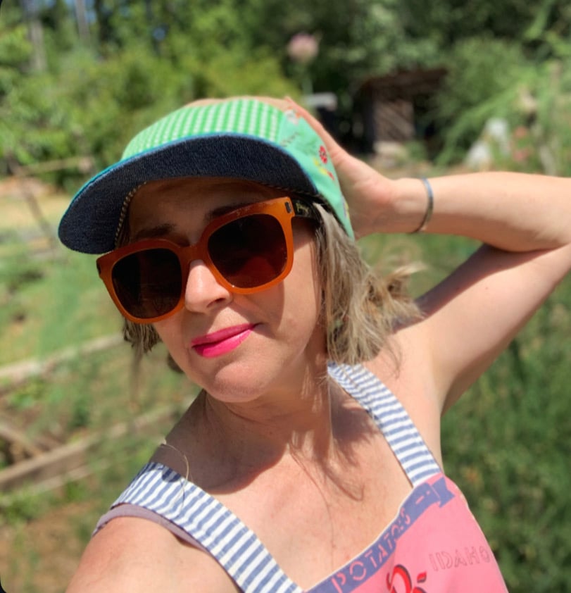 Image of INDIE JONES cap //  Sunshine Gang -x- a Panel Hat made from Repurposed textiles