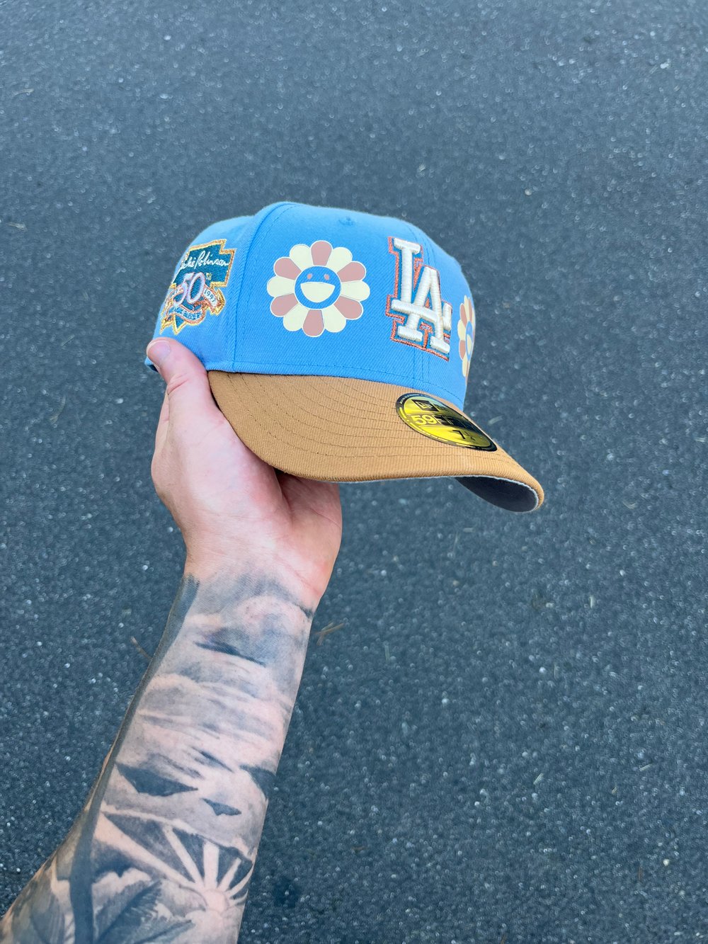 Image of ICED COFFEE MULTI TONE LA DODGERS  CUSTOM FITTED CAP