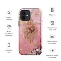 Image 11 of Pastel Pink Tattered Texture Rose Gold Goth Lolita Kawaii Inspired Tough Case for iPhone®