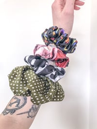 Image 1 of Patterned Satin Scrunchies