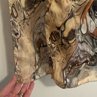 Image 4 of Silk Scarf with Poured Paint Detail #106