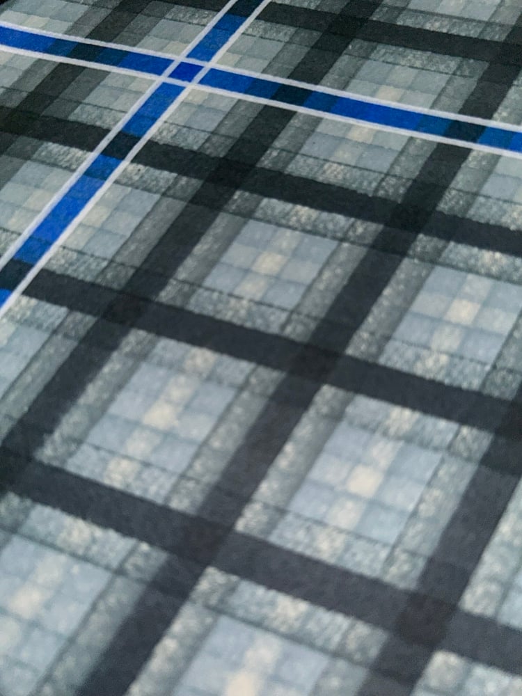 Image of Grayscale Grid with Blue Highlight