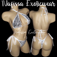 Image 6 of Adjustable Shiny Sequin Thong Sets 