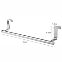 Image 12 of Kitchen Cabinet Door Towel Bar Stainless Steel Door Back Towel Hanging Holder 
