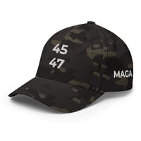 Image 11 of 45 47 MAGA USA FLAG Close Back - Alina Habba Structured Twill Cap