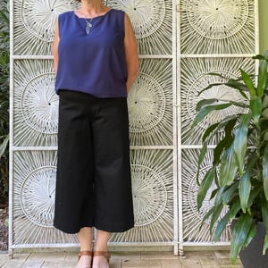 Image of Linea pants 4/5 - Black Drill