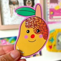 Mango Glitter Sticker